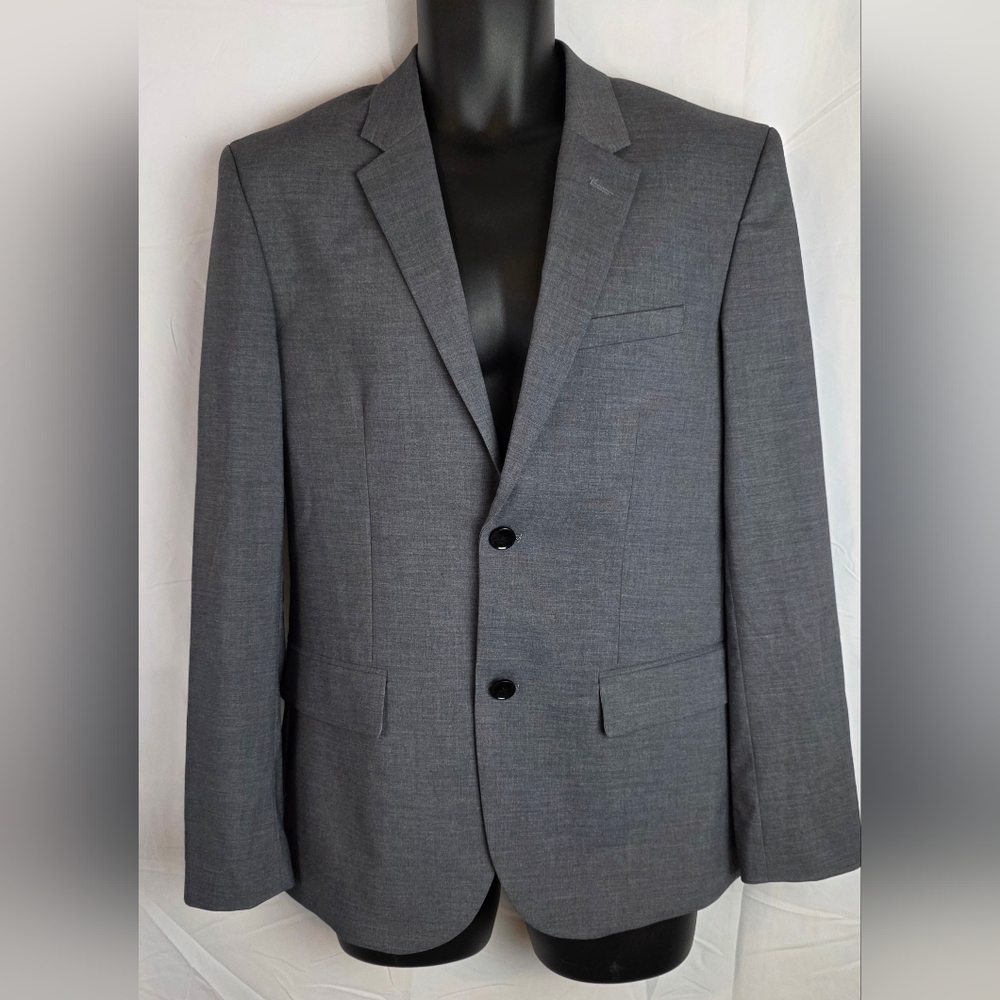 Haggar Gray Sleek Blazer Sports Coat Size 36R BO-3066